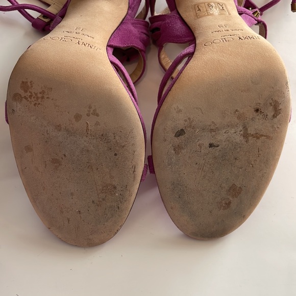 Jimmy Choo Meddle Caged Sandals in Orchid Suede Size 39 - Picture 5 of 8